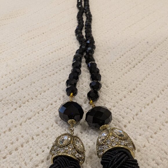 HEIDI DAUS "HOW SUITE IT IS" 1-PIECE Lariat-Style Tassel NECKLACE ~ 57-1/2" - Picture 6 of 8